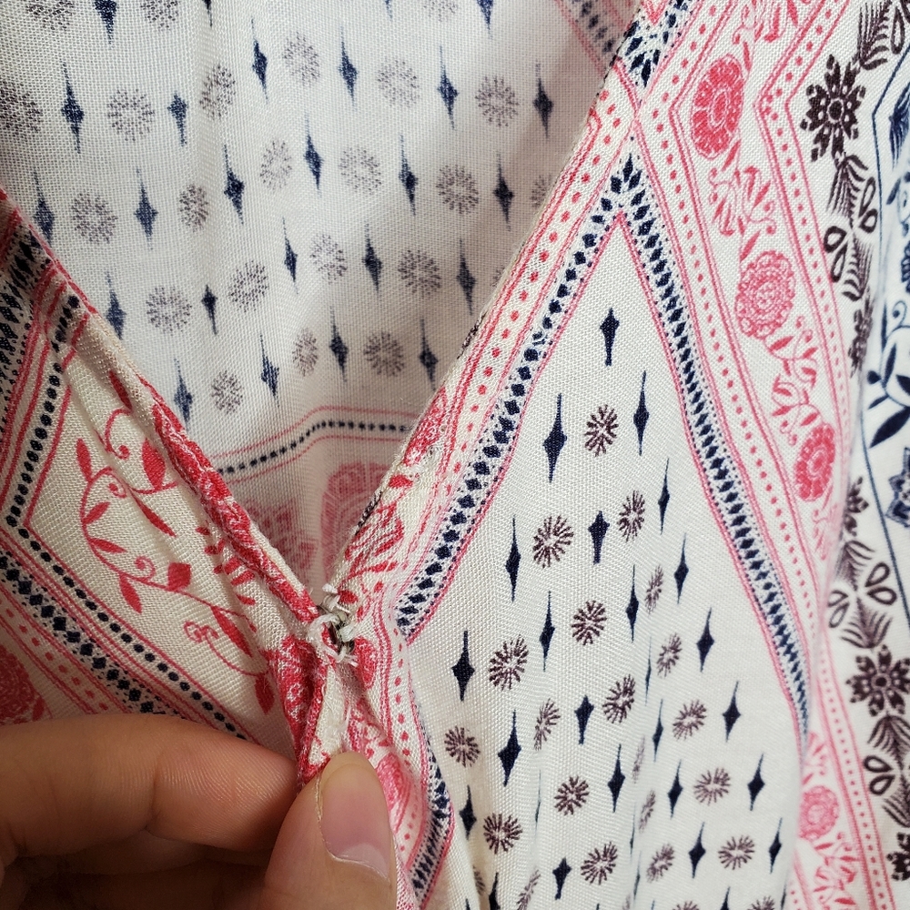 Roxy Paisley Printed Midnight Clear Boho Romper - Picture 5 of 11